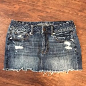 american eagle denim skirt